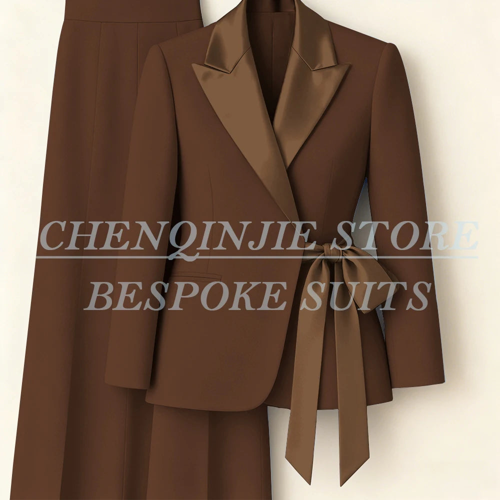 Women's Two-Piece Blazer & Wide-Leg Trouser Suit