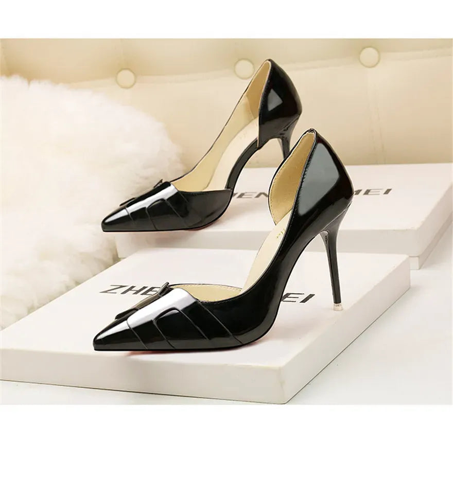 Women's Patent-Finish Pointed-Toe Stiletto Pumps