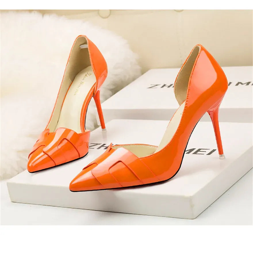 Women's Patent-Finish Pointed-Toe Stiletto Pumps